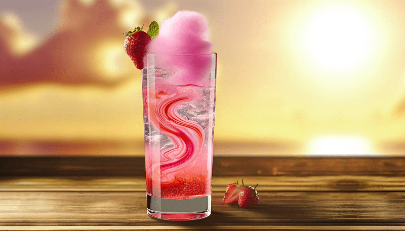Cocktail barbapapa limonade fraise