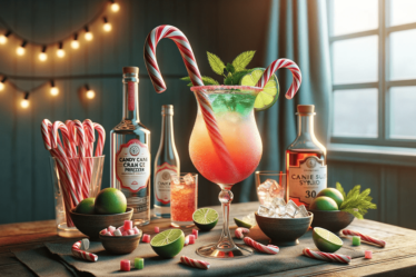 recette cocktail bonbon candy cane spritzer cocktail