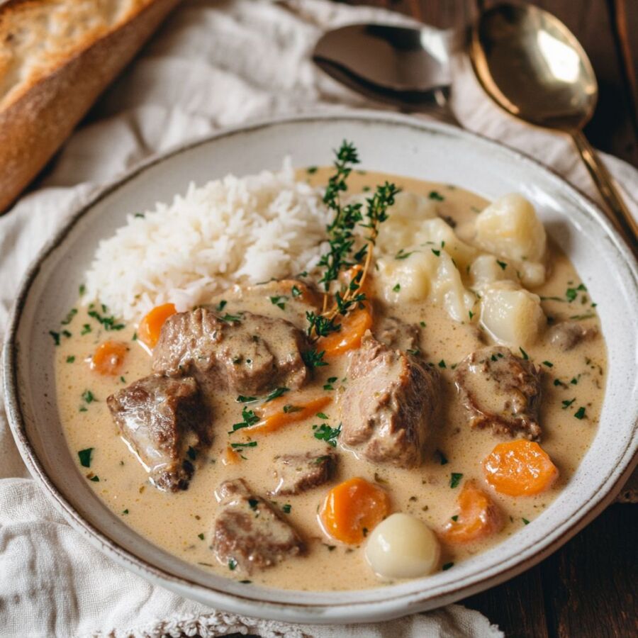 Cuisson blanquette de veau vin blanc
