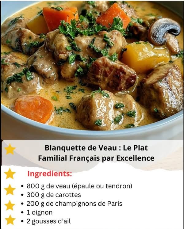 Recette blanquette de veau facile