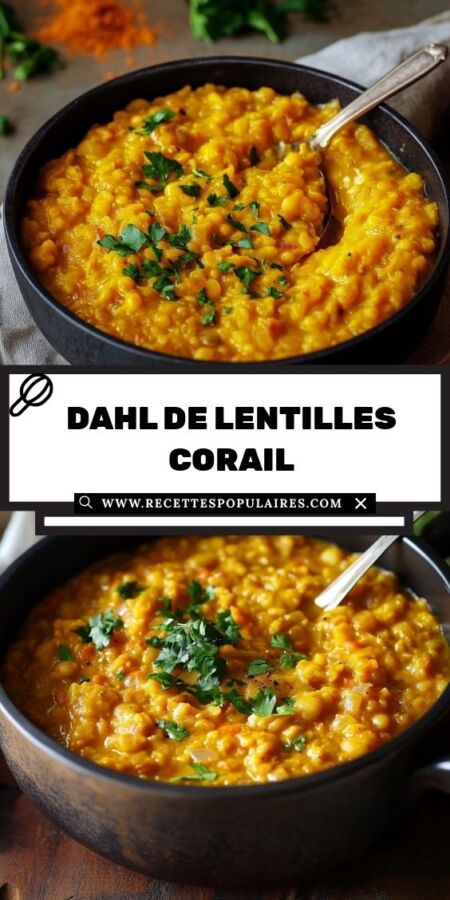 Lentilles corail lait de coco