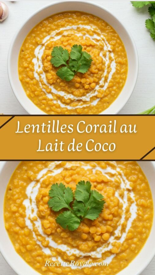 Lentilles corail lait de coco