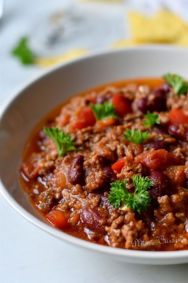 Recette authentique chili cone