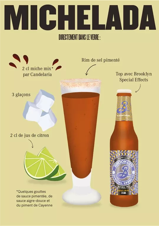 Boisson michelada rafraîchissante