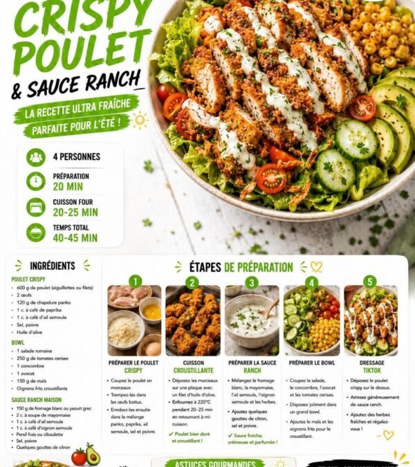 Recette bowl poulet : découvrez comment préparer un poke bowl froid ou chaud avec une sauce maison