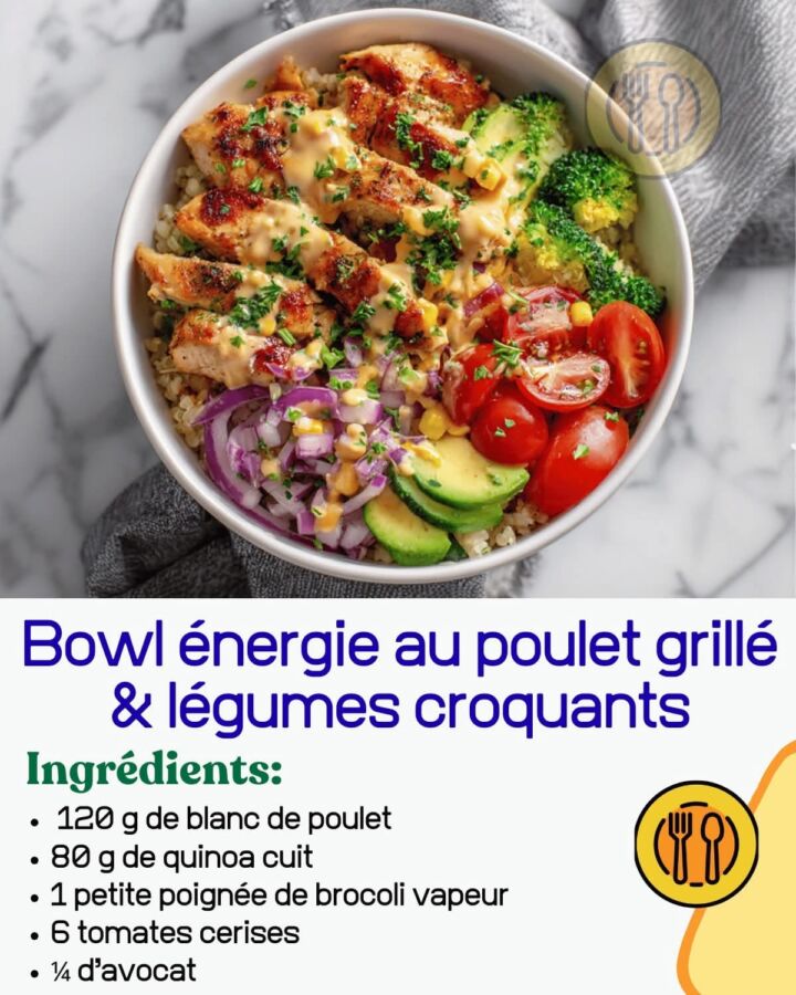 Poke bowl poulet chaud