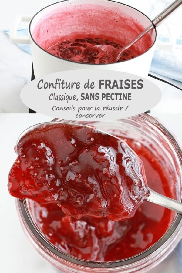 Préparation confiture fraises ancienne