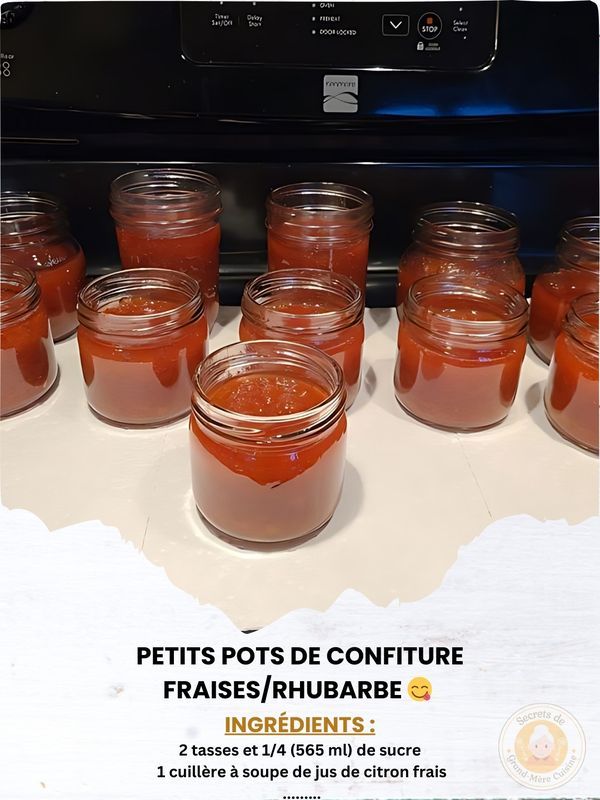 Délice fraise rhubarbe traditionnel