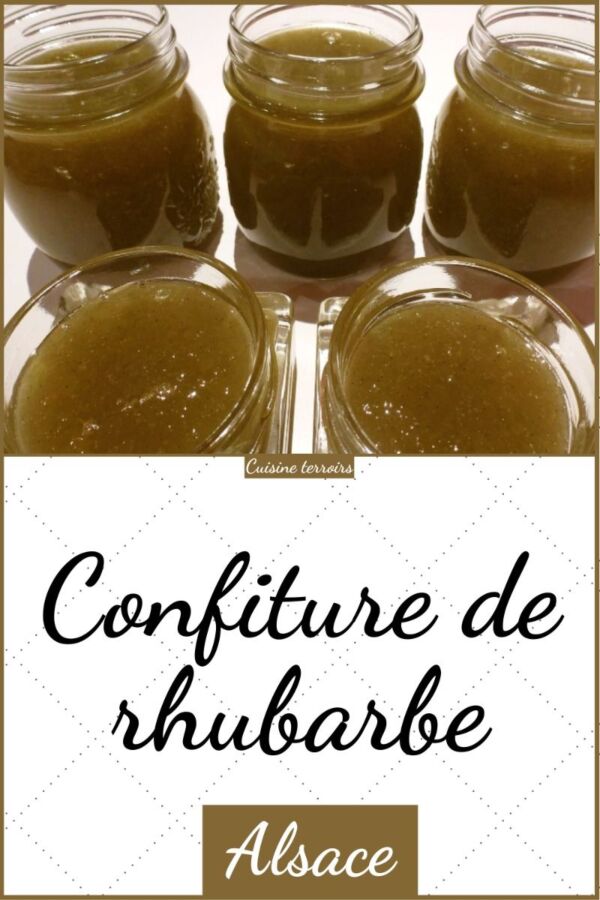 Saveurs confiture rhubarbe ancienne