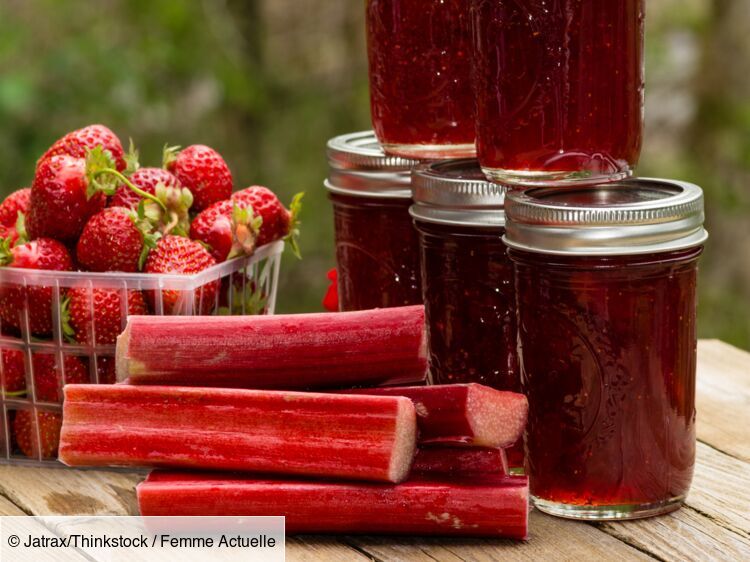 Délicieuse confiture rhubarbe artisanale
