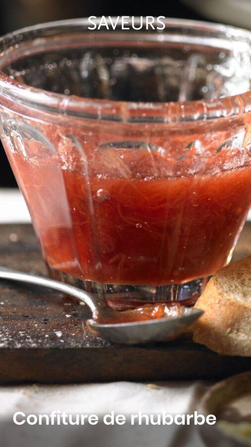 Saveurs confiture rhubarbe ancienne