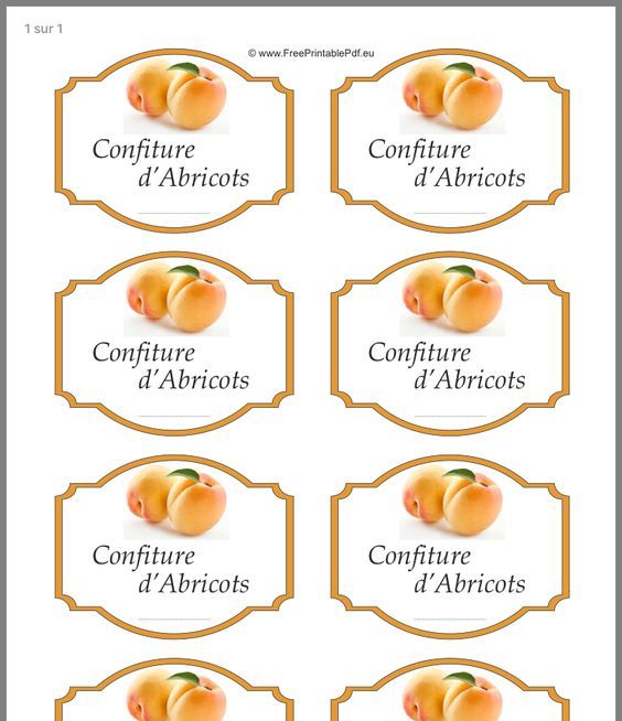 Confitures maison avec étiquettes