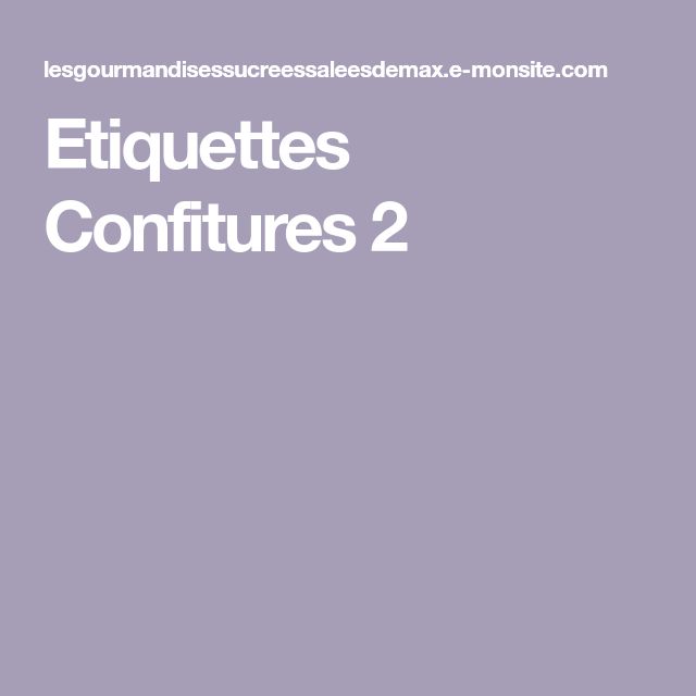 Personnalisation étiquettes pour confitures