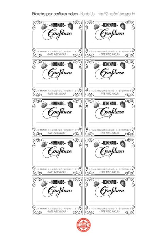Design étiquette confiture gratuit