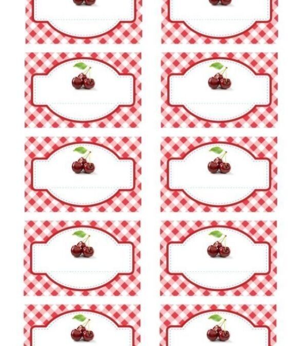 Étiquettes confiture cerises : Un look fruité