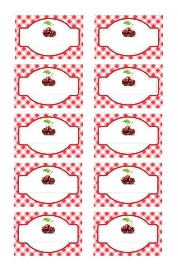 Design étiquettes confiture cerises