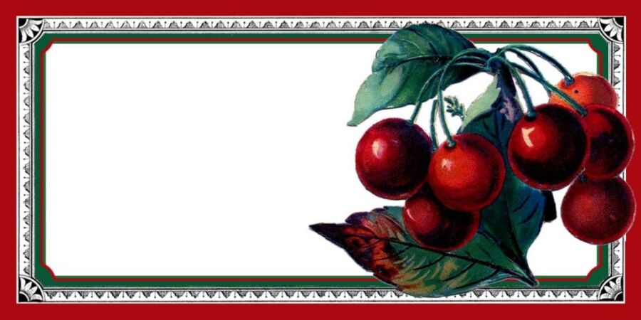 Étiquettes cerises pour confiture
