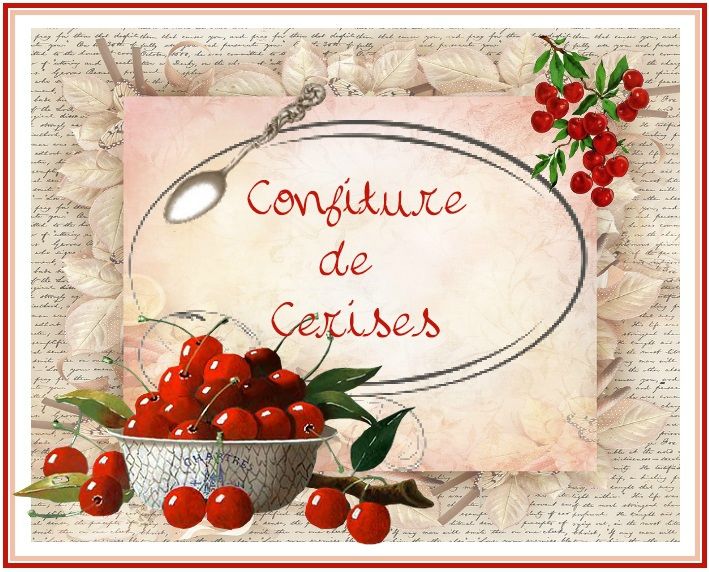 Design étiquettes confiture cerises