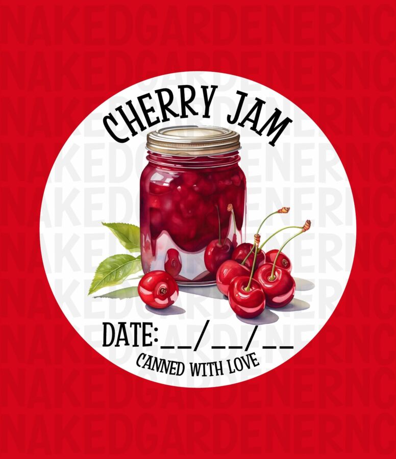 Étiquettes cerises pour confiture