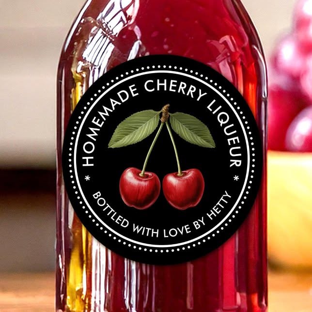 Confiture cerises étiquettes créatives