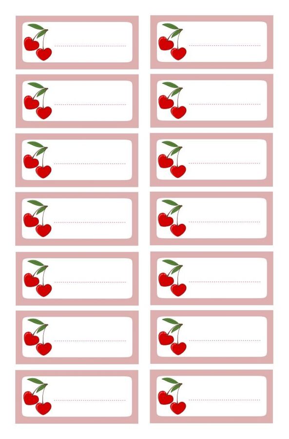 Design étiquettes confiture cerises