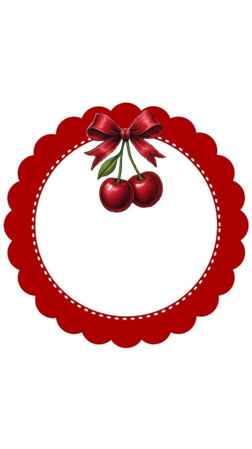 Étiquettes cerises pour confiture
