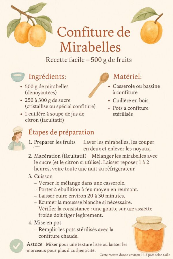 Confiture au mirabelle maison