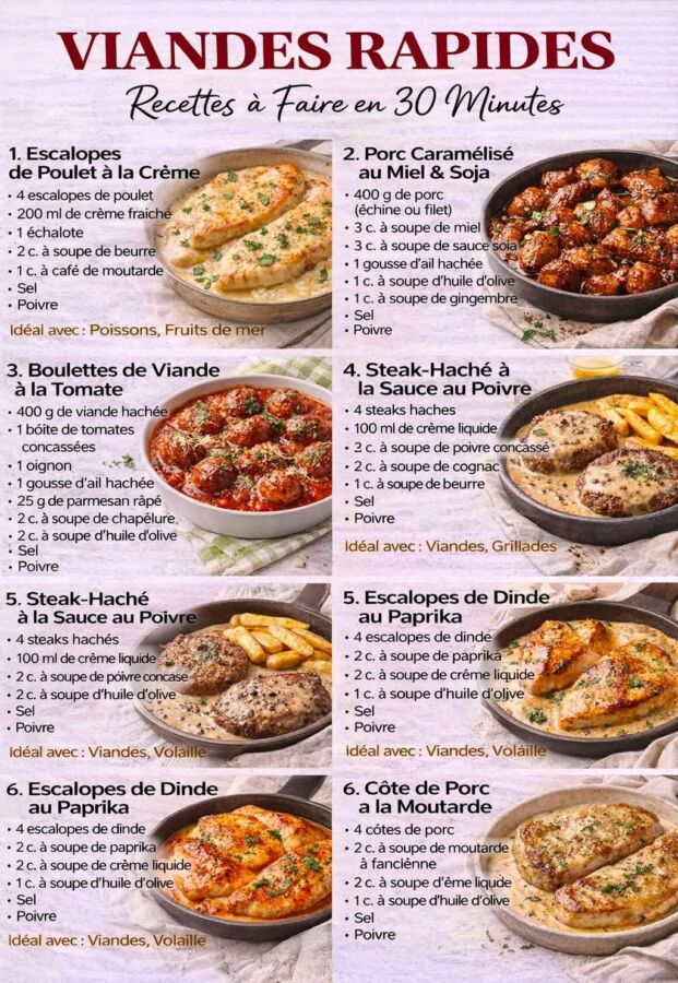 recettes simples quotidiennes
