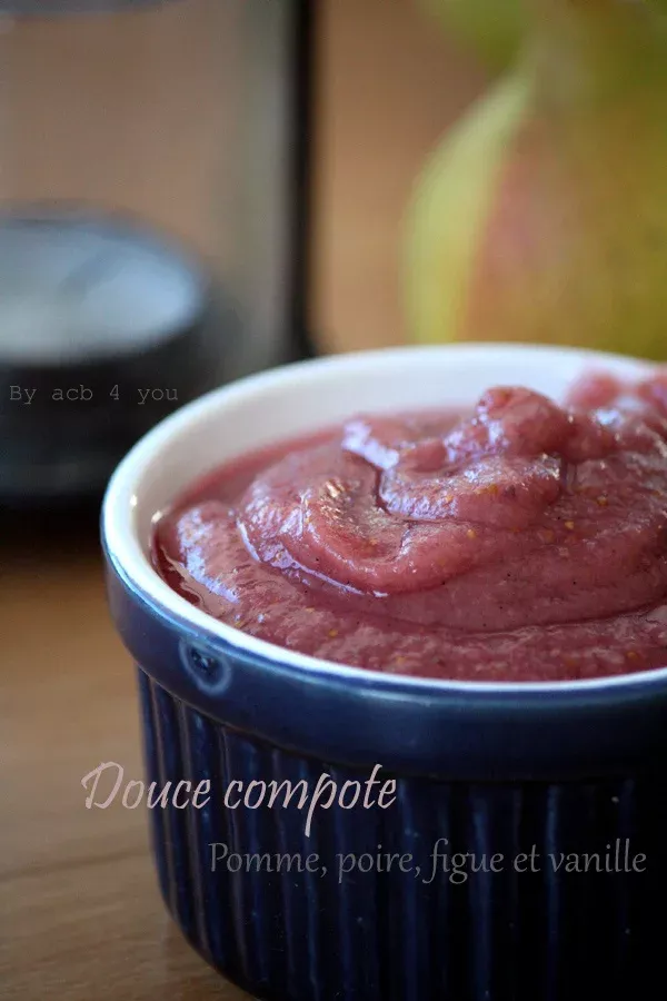 dessert compote figues pommes